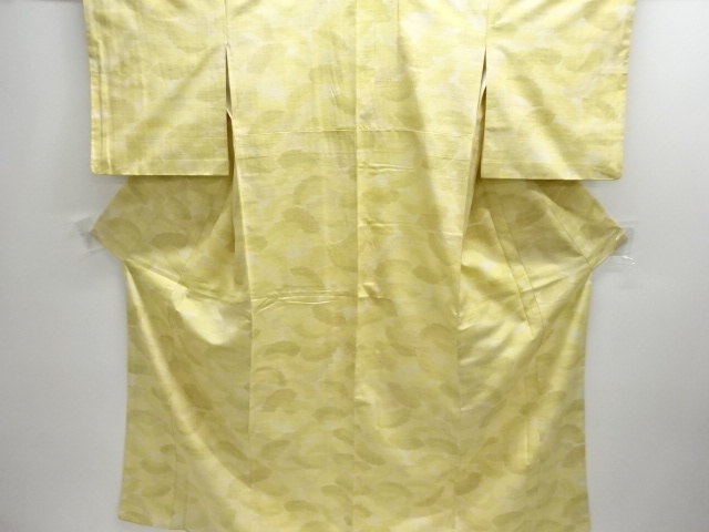 JAPANESE KIMONO / ANTIQUE ABSTRACT PATTERN WOVEN TSUMUGI KIMONO